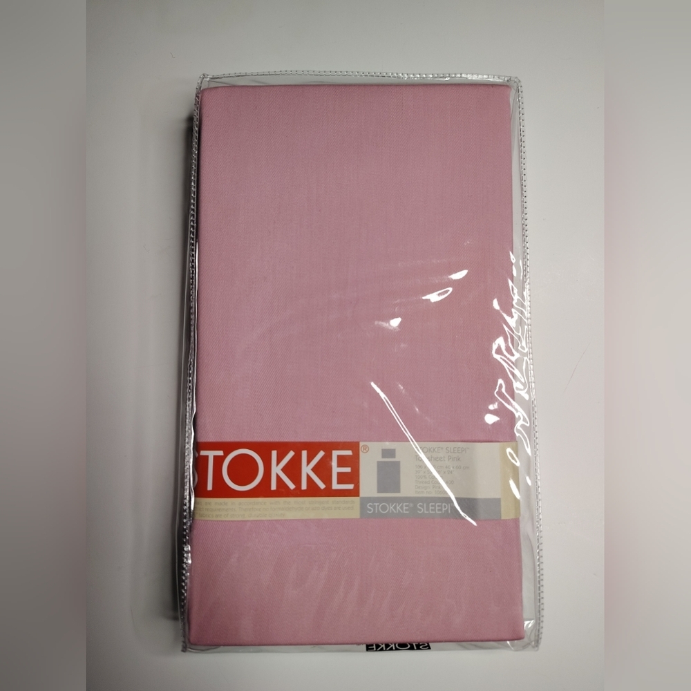 Stokke Sleepi Top Sheet Pink Cotton 39"x55" & 16"x24" 400 Thread‎ Count #106004